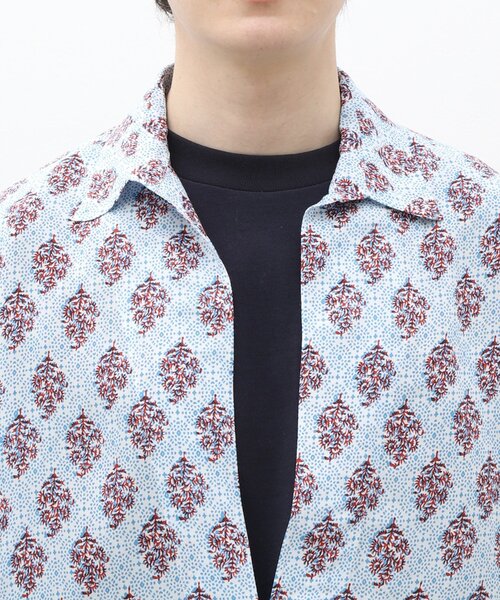 EDIFICE(エディフィス)の「インディア パネル スキッパー シャツ(シャツ/ブラウス・メンズ・ベージュ/ブルー系その他/グレー/ホワイト・MEDIUM/LARGE)」の10枚目の写真