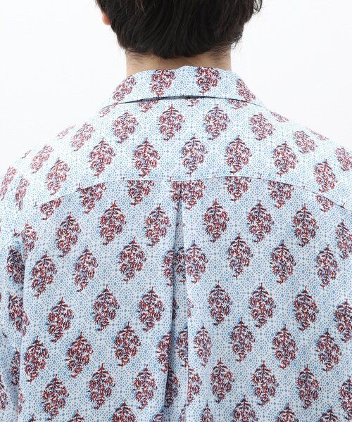 EDIFICE(エディフィス)の「インディア パネル スキッパー シャツ(シャツ/ブラウス・メンズ・ベージュ/ブルー系その他/グレー/ホワイト・MEDIUM/LARGE)」の11枚目の写真