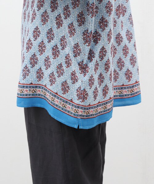 EDIFICE(エディフィス)の「インディア パネル スキッパー シャツ(シャツ/ブラウス・メンズ・ベージュ/ブルー系その他/グレー/ホワイト・MEDIUM/LARGE)」の15枚目の写真