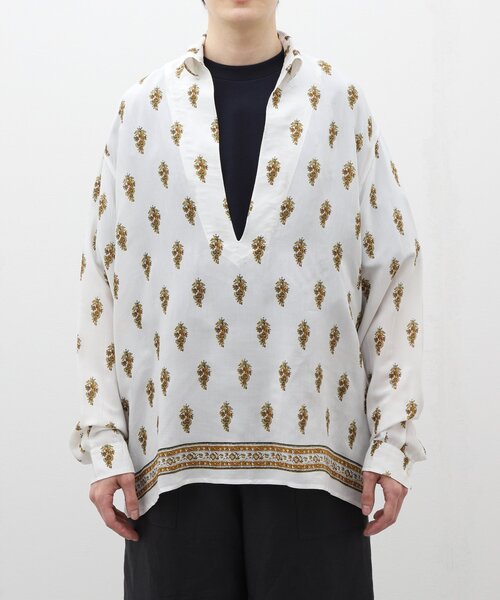 EDIFICE(エディフィス)の「インディア パネル スキッパー シャツ(シャツ/ブラウス・メンズ・ベージュ/ブルー系その他/グレー/ホワイト・MEDIUM/LARGE)」の21枚目の写真