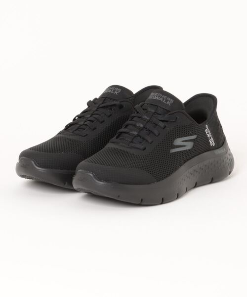 SKECHERS(スケッチャーズ)の「SKECHERS スケッチャーズ SLIP-INS スリップインズ GO WALK FLEX-GRAND ENTRY【軽量/幅広】レディーススニーカー(ゴーウォークフレックス) 124836W(スニーカー・レディース・ホワイト/ブラック×ブラック・22.5cm/23.0cm/23.5cm/24.0cm/24.5cm/25.0cm/22.0cm/25.5cm/26.0cm)」の2枚目の写真