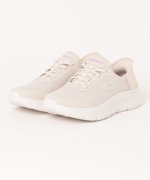 SKECHERS(スケッチャーズ)の「SKECHERS スケッチャーズ SLIP-INS スリップインズ GO WALK FLEX-GRAND ENTRY【軽量/幅広】レディーススニーカー(ゴーウォークフレックス) 124836W(スニーカー・レディース・ホワイト/ブラック×ブラック・22.5cm/23.0cm/23.5cm/24.0cm/24.5cm/25.0cm/22.0cm/25.5cm/26.0cm)」の1枚目の写真