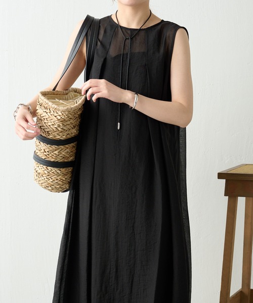 COLLAGE GALLARDAGALANTE（コラージュガリャルダガランテ）の「シボシアーワンピース/WEB限定（ワンピース・レディース・ベージュ/レッド/ブラック・FREE）」の8枚目の写真