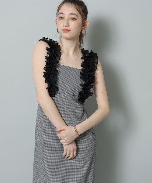 Rirandture ショルダーフリルIラインワンピース M Rirandture（リランドチュール）の「ショルダーフリルIライン