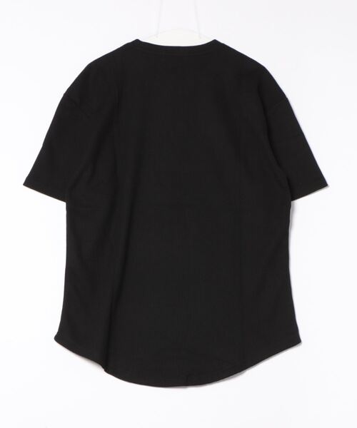 aimoha(アイモハ)の「aimoha men TEXTURED KNIT TEE (SS)(Tシャツ/カットソー・メンズ・ブラック/チョコ/ネイビー/ホワイト・LARGE/X-LARGE/XX-LARGE/XXX-LARGE)」の5枚目の写真