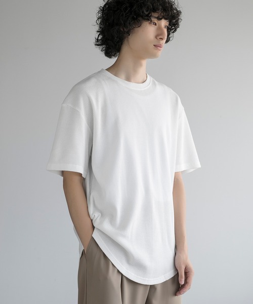 aimoha(アイモハ)の「aimoha men TEXTURED KNIT TEE (SS)(Tシャツ/カットソー・メンズ・ブラック/チョコ/ネイビー/ホワイト・LARGE/X-LARGE/XX-LARGE/XXX-LARGE)」の17枚目の写真