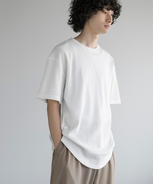 aimoha(アイモハ)の「aimoha men TEXTURED KNIT TEE (SS)(Tシャツ/カットソー・メンズ・ブラック/チョコ/ネイビー/ホワイト・LARGE/X-LARGE/XX-LARGE/XXX-LARGE)」の19枚目の写真