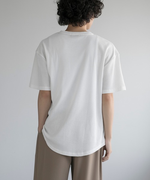 aimoha(アイモハ)の「aimoha men TEXTURED KNIT TEE (SS)(Tシャツ/カットソー・メンズ・ブラック/チョコ/ネイビー/ホワイト・LARGE/X-LARGE/XX-LARGE/XXX-LARGE)」の22枚目の写真