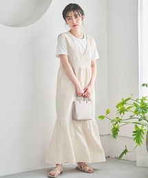 【150㎝前後の小柄さんサイズ】ぽこぽこ裾切替えジャンスカ