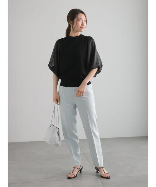 Te chichi（テチチ）の「シアーバルーンスリーブニット（ニット/セーター・レディース・ブラック/オフホワイト・F）」の3枚目の写真