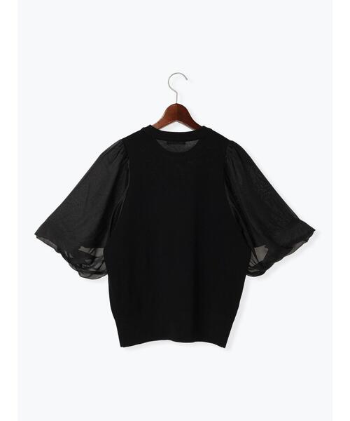 Te chichi（テチチ）の「シアーバルーンスリーブニット（ニット/セーター・レディース・ブラック/オフホワイト・F）」の13枚目の写真