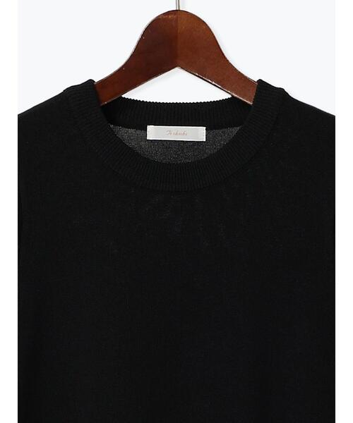 Te chichi（テチチ）の「シアーバルーンスリーブニット（ニット/セーター・レディース・ブラック/オフホワイト・F）」の14枚目の写真