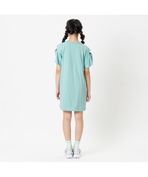 algy(アルジー)の「【接触冷感・吸水速乾】アイスプリントフレークTワンピ(ワンピース・キッズ・ミント/ピンク/ブラック・XX-SMALL/X-SMALL/SMALL/MEDIUM)」の5枚目の写真