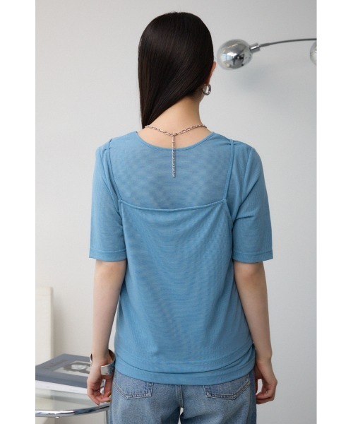 AZUL by moussy(アズールバイマウジー)の「ラメカットビスチェセットトップス(Tシャツ/カットソー・レディース・レッド/ライトグレー/ブルー/ブラック・FREE)」の21枚目の写真