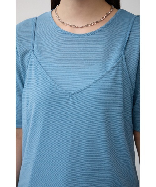 AZUL by moussy(アズールバイマウジー)の「ラメカットビスチェセットトップス(Tシャツ/カットソー・レディース・レッド/ライトグレー/ブルー/ブラック・FREE)」の22枚目の写真