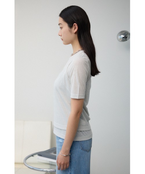 AZUL by moussy(アズールバイマウジー)の「ラメカットビスチェセットトップス(Tシャツ/カットソー・レディース・レッド/ライトグレー/ブルー/ブラック・FREE)」の9枚目の写真