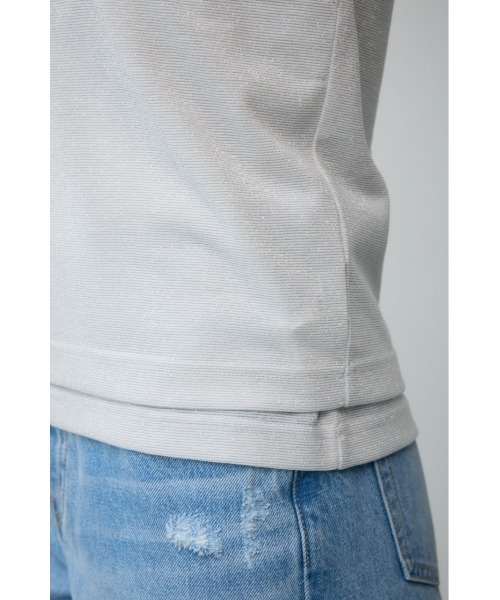 AZUL by moussy(アズールバイマウジー)の「ラメカットビスチェセットトップス(Tシャツ/カットソー・レディース・レッド/ライトグレー/ブルー/ブラック・FREE)」の13枚目の写真