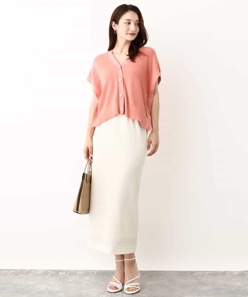 MK MICHEL KLEIN（エムケーミッシェルクラン）の「ポコポコナロースカート/洗える（スカート・レディース・ブラック/アイボリー・38）」の11枚目の写真