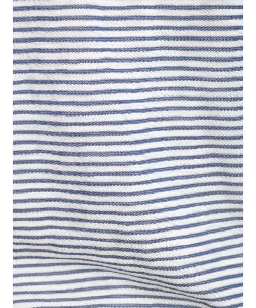 Samansa Mos2（サマンサ モスモス）の「ロゴ刺繍シアーボーダーTシャツ（Tシャツ/カットソー・レディース・グリーン/ブルー/ピンク/キナリ・F）」の13枚目の写真