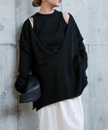 select MOCA by son | レイヤードディープVネックルーズニットセット(ニット/セーター)