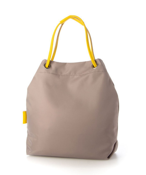 cache cache(カシュ カシュ)の「カシュカシュ cachecache / ナイロンツイル牛革付属ハトメショルダー(ショルダーバッグ・レディース・ピンク/グリーン/ベージュ系その他/イエロー・FREE)」の3枚目の写真