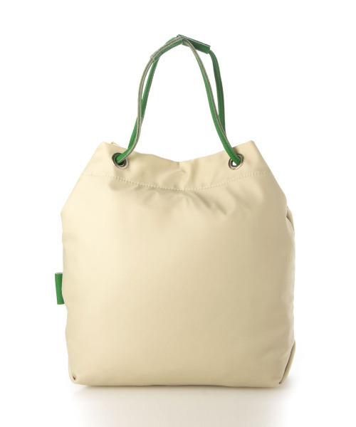 cache cache(カシュ カシュ)の「カシュカシュ cachecache / ナイロンツイル牛革付属ハトメショルダー(ショルダーバッグ・レディース・ピンク/グリーン/ベージュ系その他/イエロー・FREE)」の1枚目の写真