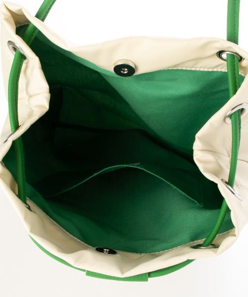 cache cache(カシュ カシュ)の「カシュカシュ cachecache / ナイロンツイル牛革付属ハトメショルダー(ショルダーバッグ・レディース・ピンク/グリーン/ベージュ系その他/イエロー・FREE)」の14枚目の写真
