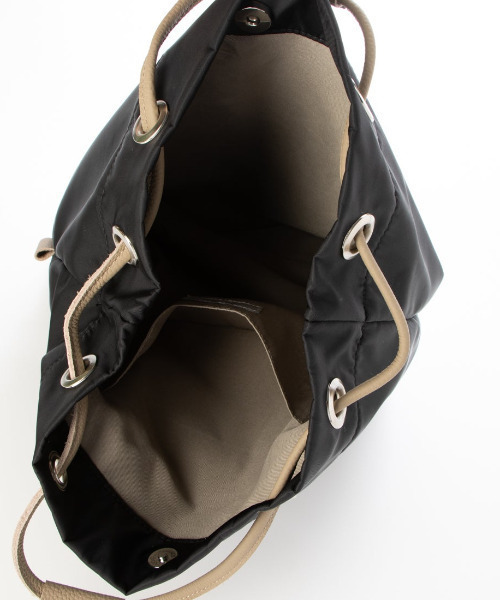 cache cache(カシュ カシュ)の「カシュカシュ cachecache / ナイロンツイル牛革付属ハトメショルダー(ショルダーバッグ・レディース・ピンク/グリーン/ベージュ系その他/イエロー・FREE)」の8枚目の写真