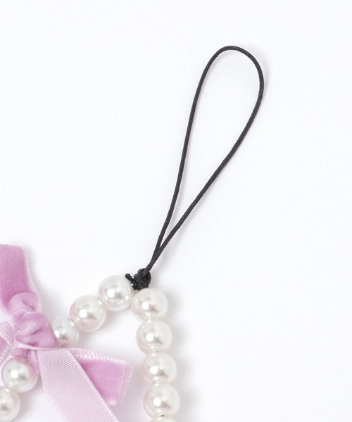 repipi armario（レピピ アルマリオ）の「ベロアリボンストラップ（キーホルダー・キッズ・ブラック/ホワイト/ピンク・FREE）」の4枚目の写真