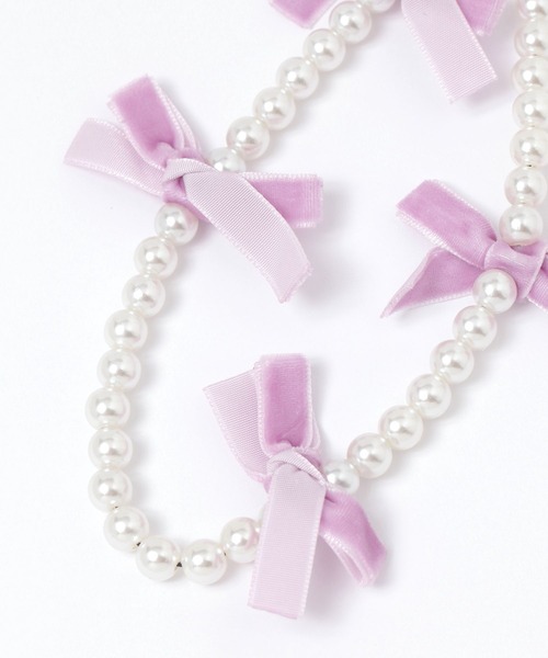 repipi armario（レピピ アルマリオ）の「ベロアリボンストラップ（キーホルダー・キッズ・ブラック/ホワイト/ピンク・FREE）」の5枚目の写真