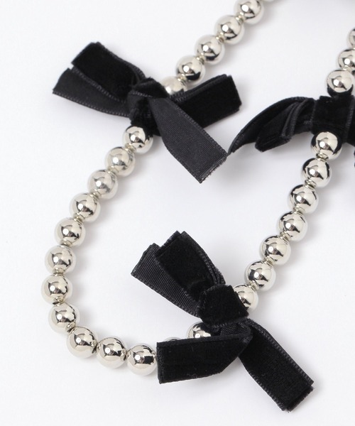 repipi armario（レピピ アルマリオ）の「ベロアリボンストラップ（キーホルダー・キッズ・ブラック/ホワイト/ピンク・FREE）」の7枚目の写真