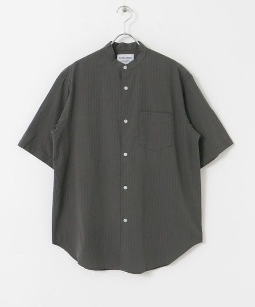 FORK&SPOON(フォークアンドスプーン)の「FORK&SPOON シアサッカーストライプバンドカラーシャツ(シャツ/ブラウス・メンズ・ブルー系その他/グレー系その他・4/5)」の18枚目の写真