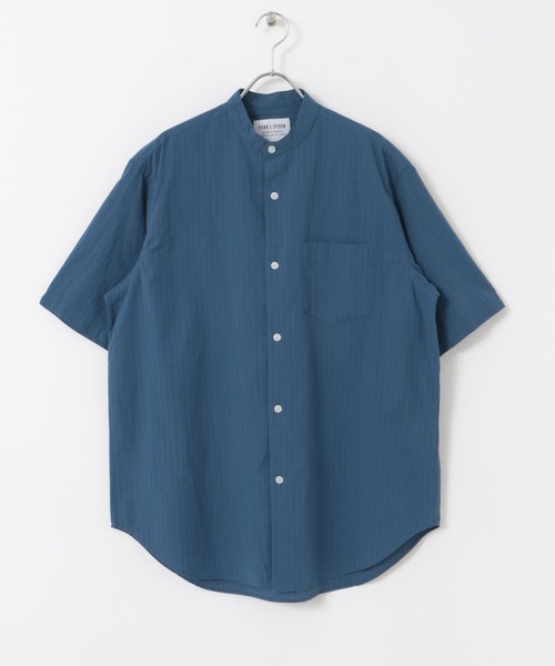 FORK&SPOON(フォークアンドスプーン)の「FORK&SPOON シアサッカーストライプバンドカラーシャツ(シャツ/ブラウス・メンズ・ブルー系その他/グレー系その他・4/5)」の17枚目の写真