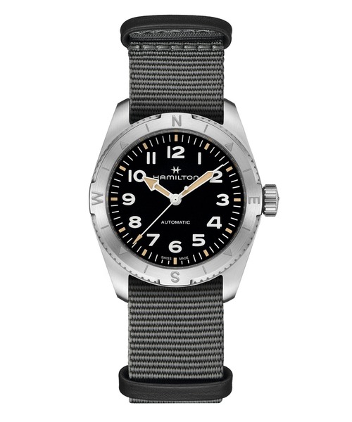 HAMILTON（ハミルトン）の「HAMILTON [ハミルトン] 腕時計 Khaki Field （カーキ フィールド） Expedition オート 自動巻き 37MM ブラック×グレー（アナログ腕時計・メンズ・ブラック・FREE）」の7枚目の写真