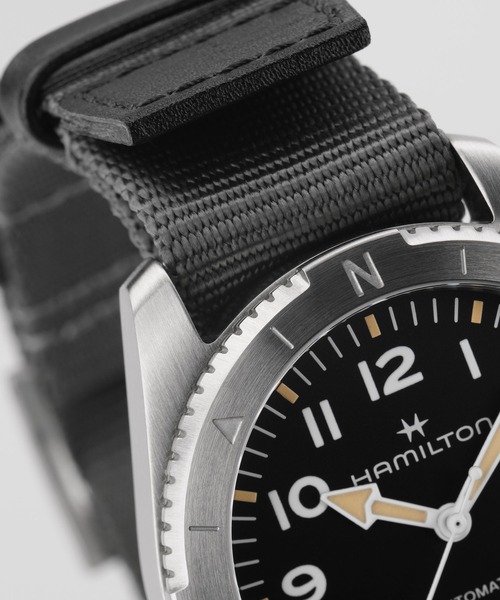 HAMILTON（ハミルトン）の「HAMILTON [ハミルトン] 腕時計 Khaki Field （カーキ フィールド） Expedition オート 自動巻き 37MM ブラック×グレー（アナログ腕時計・メンズ・ブラック・FREE）」の4枚目の写真