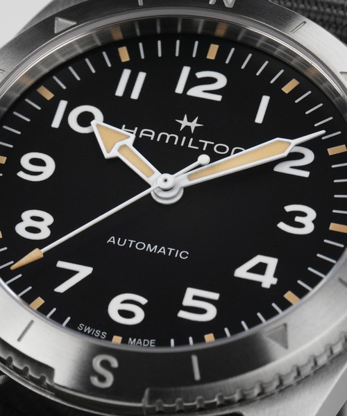 HAMILTON（ハミルトン）の「HAMILTON [ハミルトン] 腕時計 Khaki Field （カーキ フィールド） Expedition オート 自動巻き 37MM ブラック×グレー（アナログ腕時計・メンズ・ブラック・FREE）」の3枚目の写真