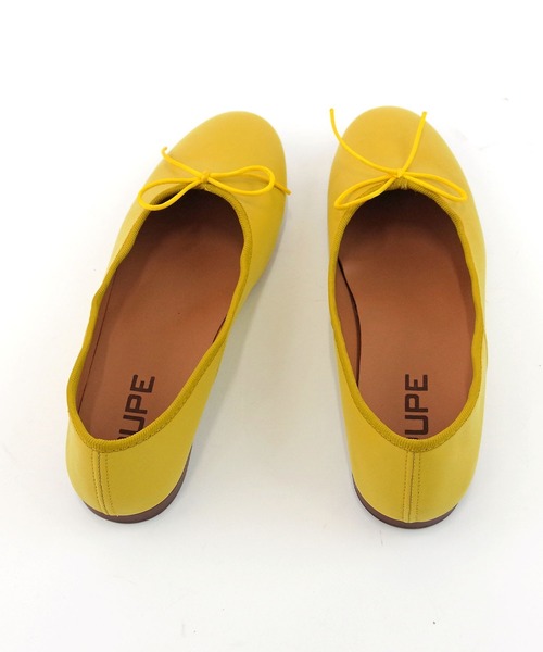 PUPE（プーペ）の「PUPE/プーペ レザーバレエシューズ【2340】（パンプス・レディース・コーラルピンク/その他/ピンクベージュ/レモンイエロー/オフホワイト・35/36/38）」の8枚目の写真