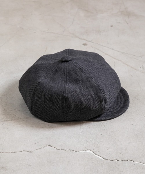 Mighty Shine(マイティシャイン)の「HERRINGBONE LANA CASQUETTE(キャスケット・メンズ・ブラック/グレー・L/M)」の5枚目の写真