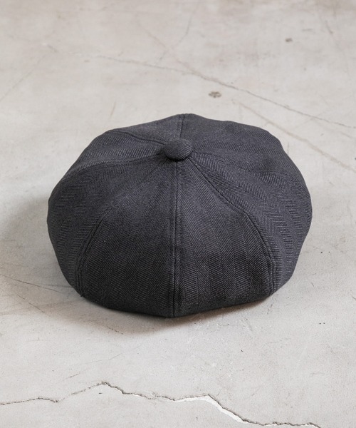 Mighty Shine(マイティシャイン)の「HERRINGBONE LANA CASQUETTE(キャスケット・メンズ・ブラック/グレー・L/M)」の6枚目の写真