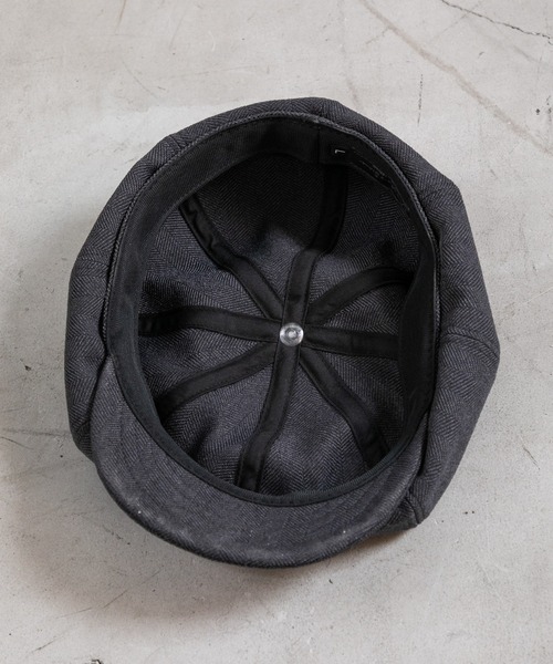 Mighty Shine(マイティシャイン)の「HERRINGBONE LANA CASQUETTE(キャスケット・メンズ・ブラック/グレー・L/M)」の7枚目の写真