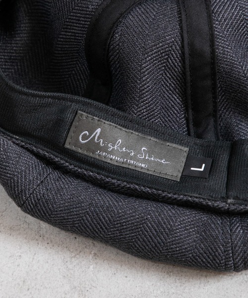Mighty Shine(マイティシャイン)の「HERRINGBONE LANA CASQUETTE(キャスケット・メンズ・ブラック/グレー・L/M)」の8枚目の写真