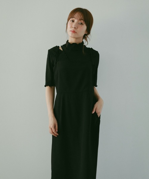 N WITH.（エヌウィズ）の「メロートップス（set up）（Tシャツ/カットソー・レディース・ピンク/アイボリー/ブラック・FREE）」の3枚目の写真