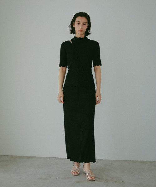 N WITH.（エヌウィズ）の「メロートップス（set up）（Tシャツ/カットソー・レディース・ピンク/アイボリー/ブラック・FREE）」の4枚目の写真