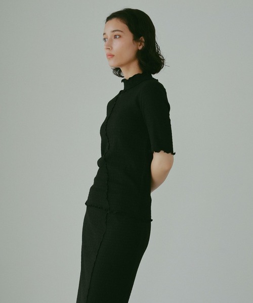 N WITH.（エヌウィズ）の「メロートップス（set up）（Tシャツ/カットソー・レディース・ピンク/アイボリー/ブラック・FREE）」の6枚目の写真