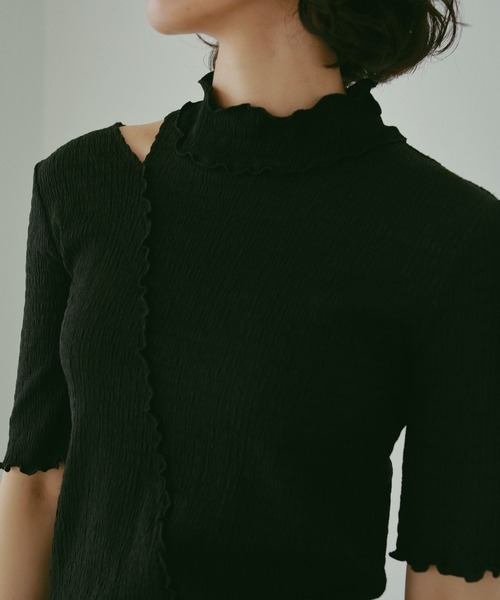 N WITH.（エヌウィズ）の「メロートップス（set up）（Tシャツ/カットソー・レディース・ピンク/アイボリー/ブラック・FREE）」の9枚目の写真