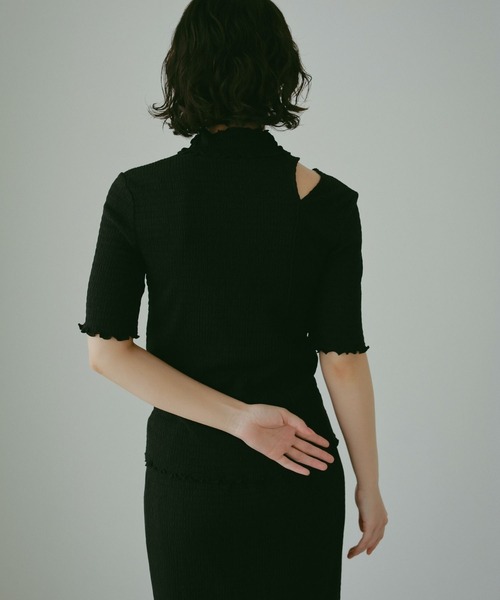 N WITH.（エヌウィズ）の「メロートップス（set up）（Tシャツ/カットソー・レディース・ピンク/アイボリー/ブラック・FREE）」の8枚目の写真