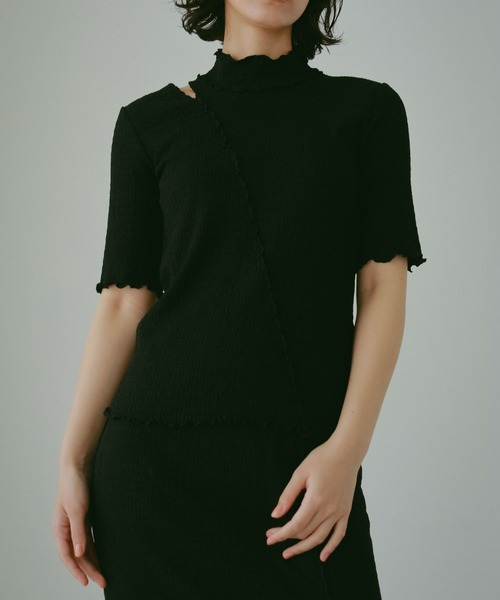 N WITH.（エヌウィズ）の「メロートップス（set up）（Tシャツ/カットソー・レディース・ピンク/アイボリー/ブラック・FREE）」の7枚目の写真