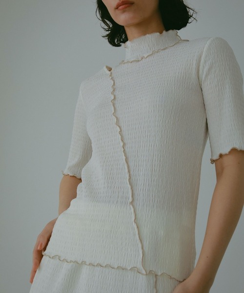 N WITH.（エヌウィズ）の「メロートップス（set up）（Tシャツ/カットソー・レディース・ピンク/アイボリー/ブラック・FREE）」の20枚目の写真