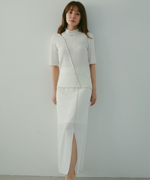 N WITH.（エヌウィズ）の「メロートップス（set up）（Tシャツ/カットソー・レディース・ピンク/アイボリー/ブラック・FREE）」の15枚目の写真