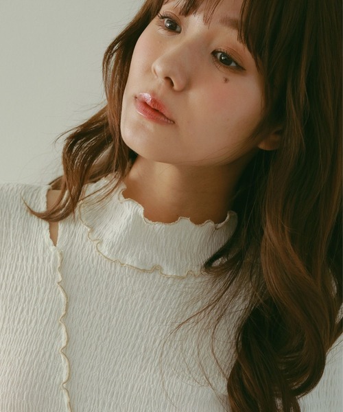 N WITH.（エヌウィズ）の「メロートップス（set up）（Tシャツ/カットソー・レディース・ピンク/アイボリー/ブラック・FREE）」の17枚目の写真